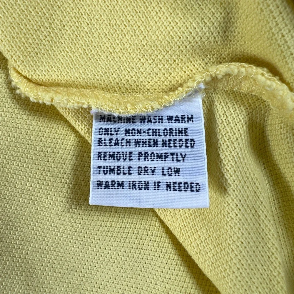 Polo Ralph Lauren Polo Shirt Men XXL Yellow Navy Big Pony Custom Fit Vintage NWT